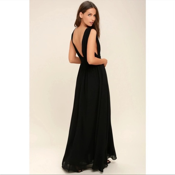 Lulu's NWOT Heavenly Hues Black Maxi Dress - Picture 3 of 7